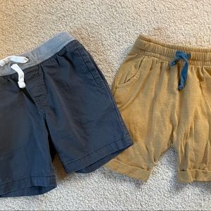 Boys shorts cat & jack drawstring dark grey and camel or khaki color
